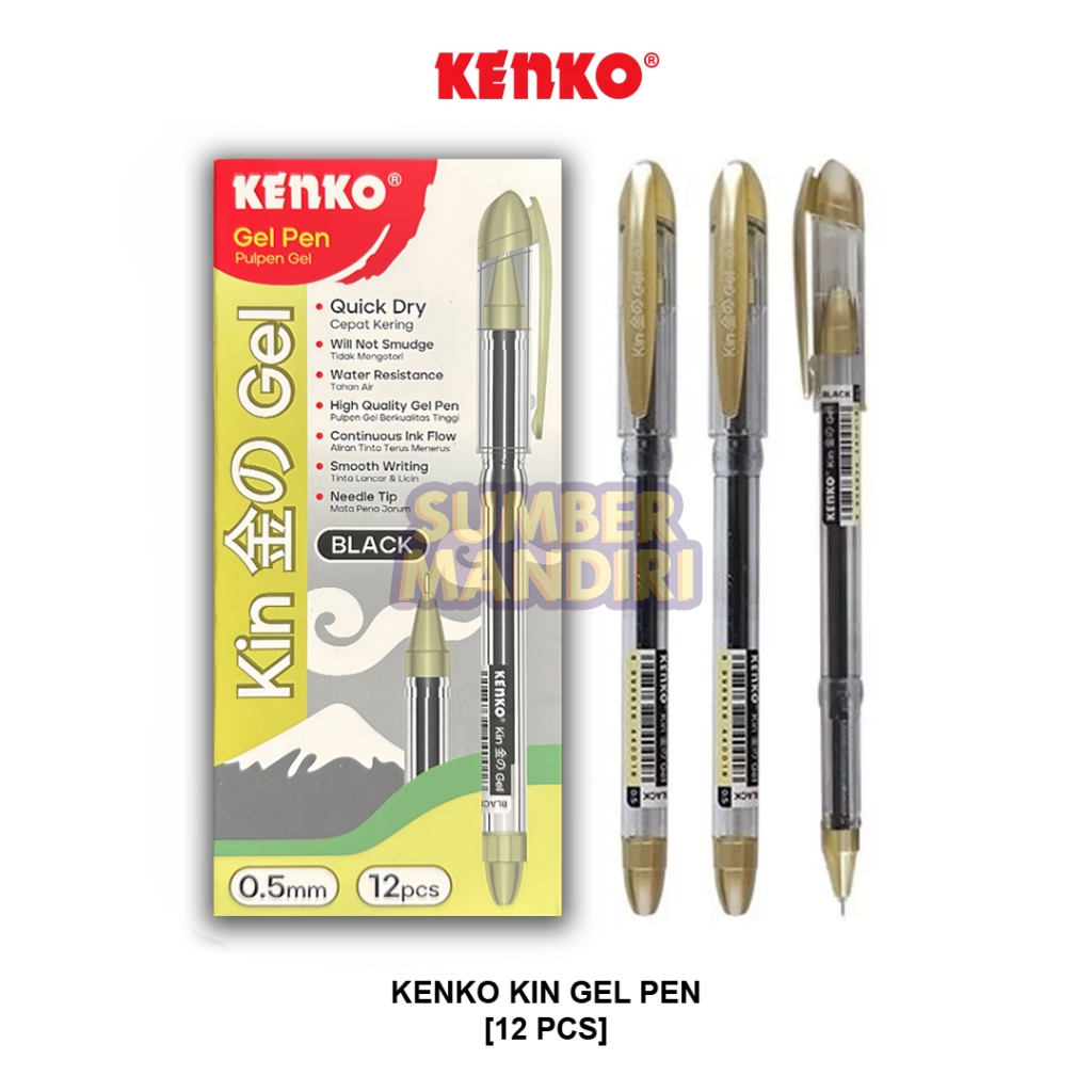 

Gel Pen Pulpen Pena KENKO Kin Gel 0.5 mm [12 PCS]