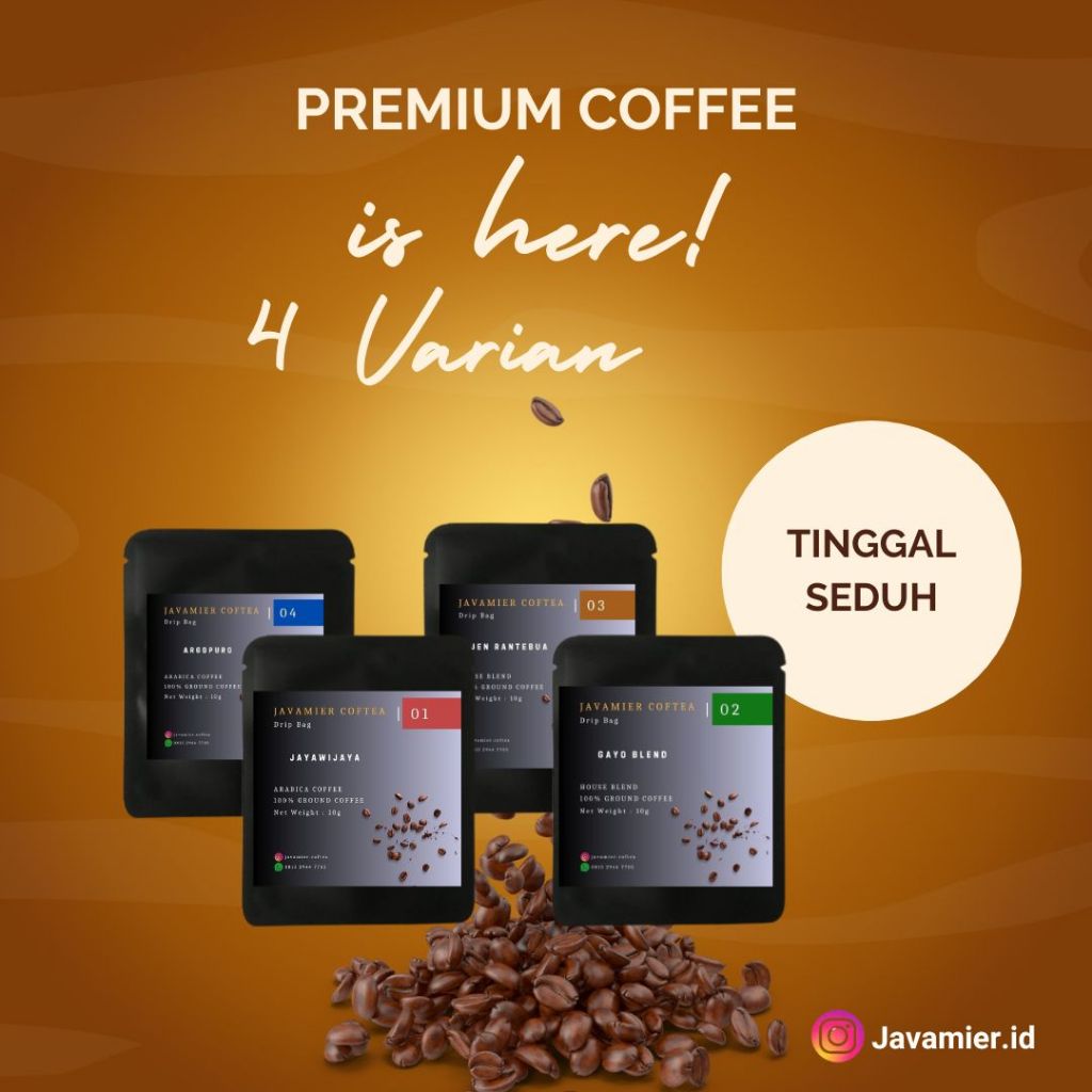 

Javamier kopi hitam bubuk seduh premium Argopuro