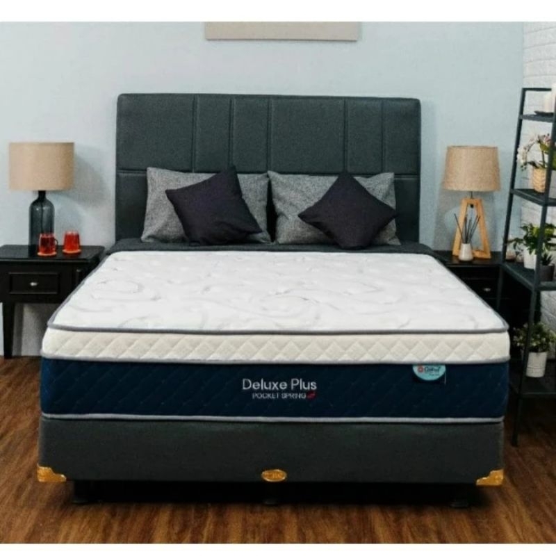 Kasur Springbed Central Deluxe Plus POCKET Kasur Plustop 160x200
