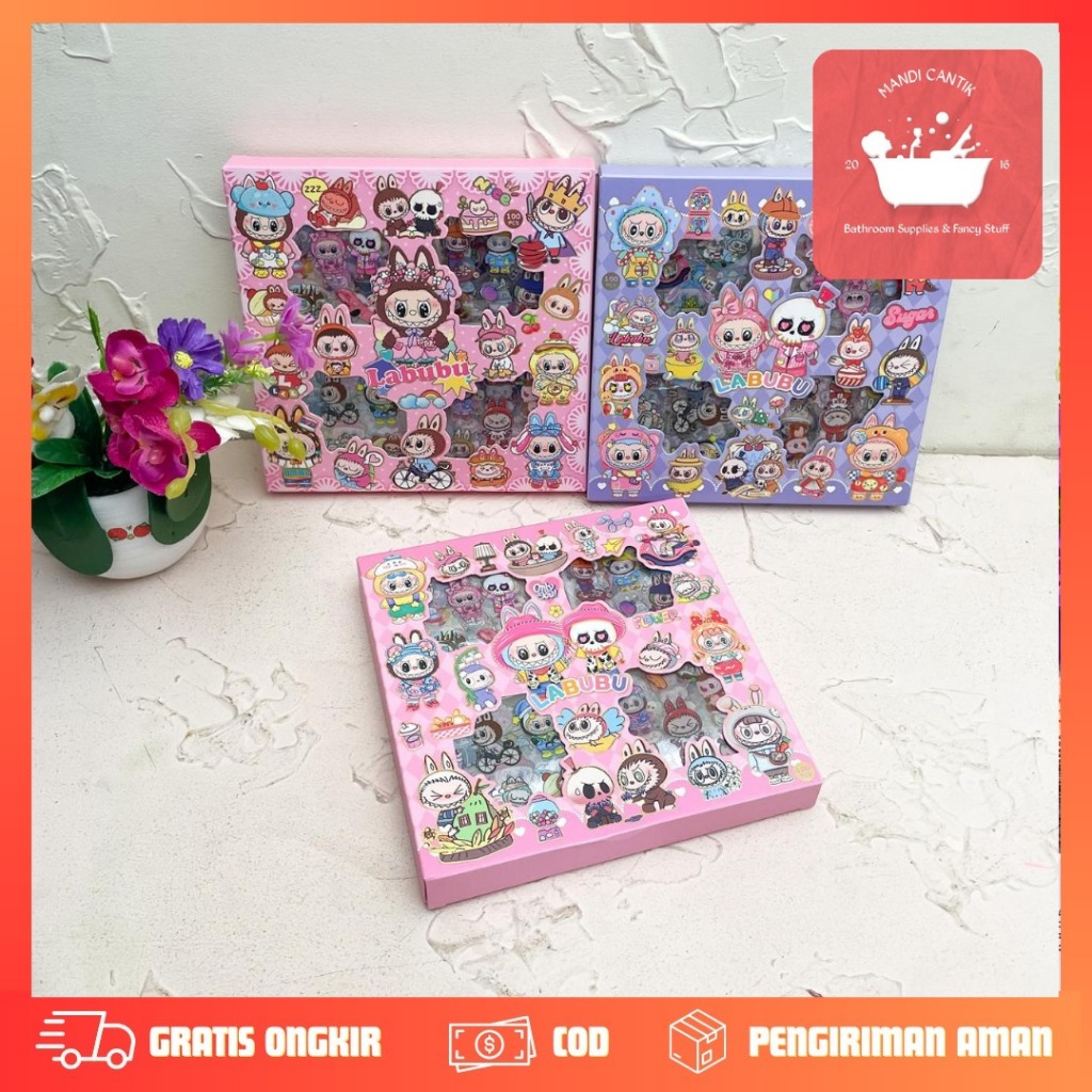 

STIKER 100 LEMBAR LABUBU CYK ST-1583 LUCU MOMO MASU WATERPROOF