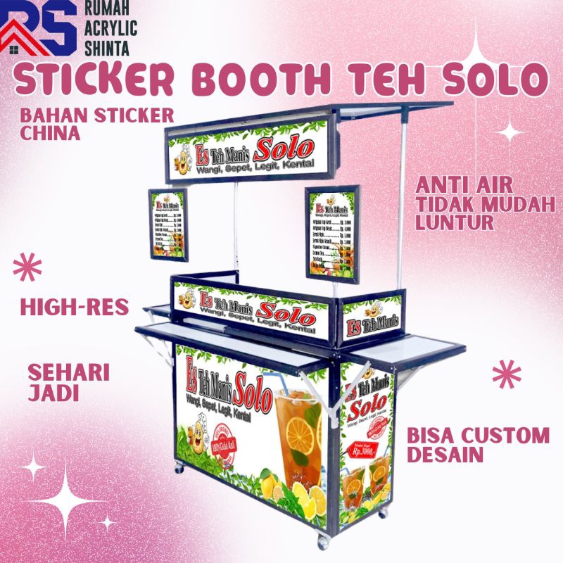 

Stiker Gerobak Teh Solo Custom Sticker Bahan cina Meteran