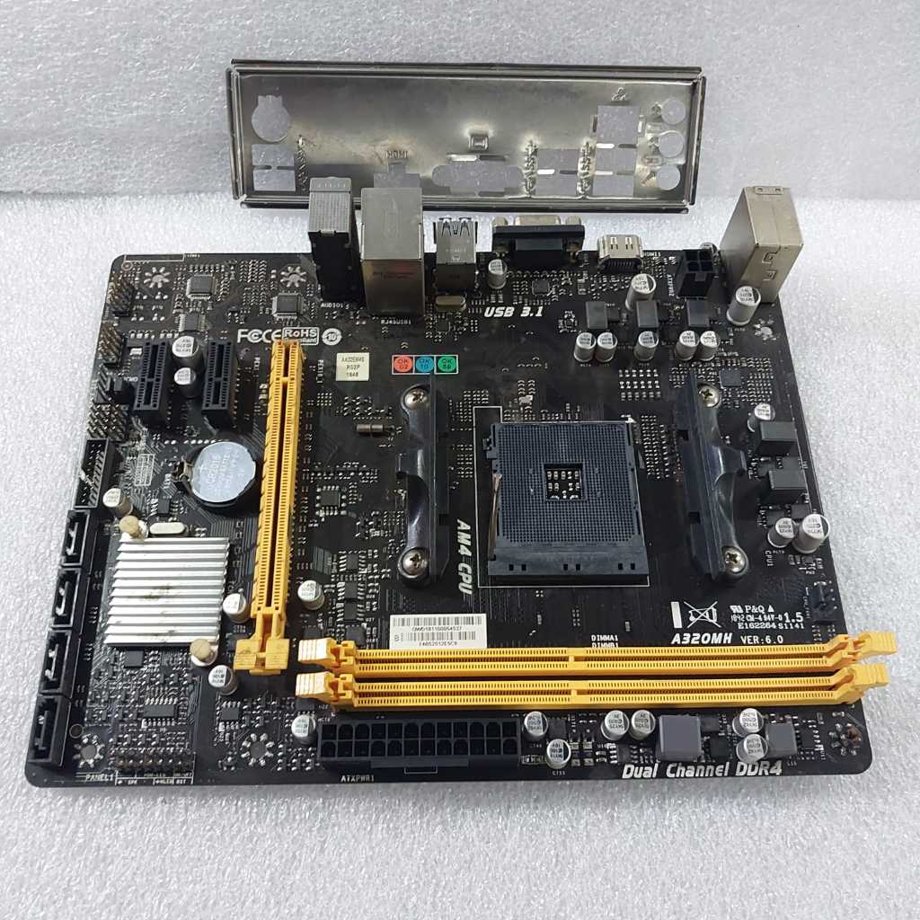 mainboard amd AM4 A320MH murah motherboard am4 onboard HDMI USB 3.0