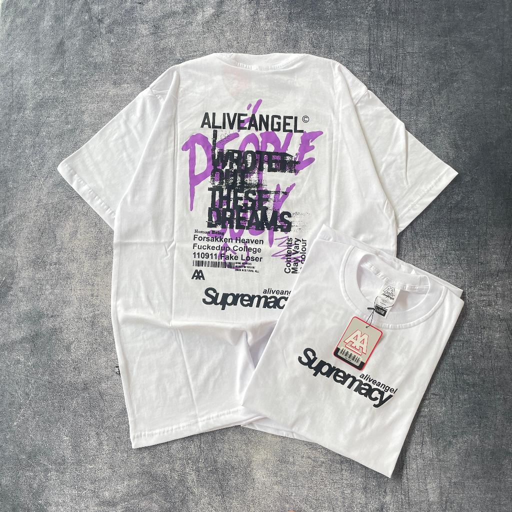 WHITE TEE SHIRT / KAOS OBLONG PRIA / KAOS PRIA PUTIH / BAJU DISTRO ORIGINAL / STREETWEAR / TSHIRT PU