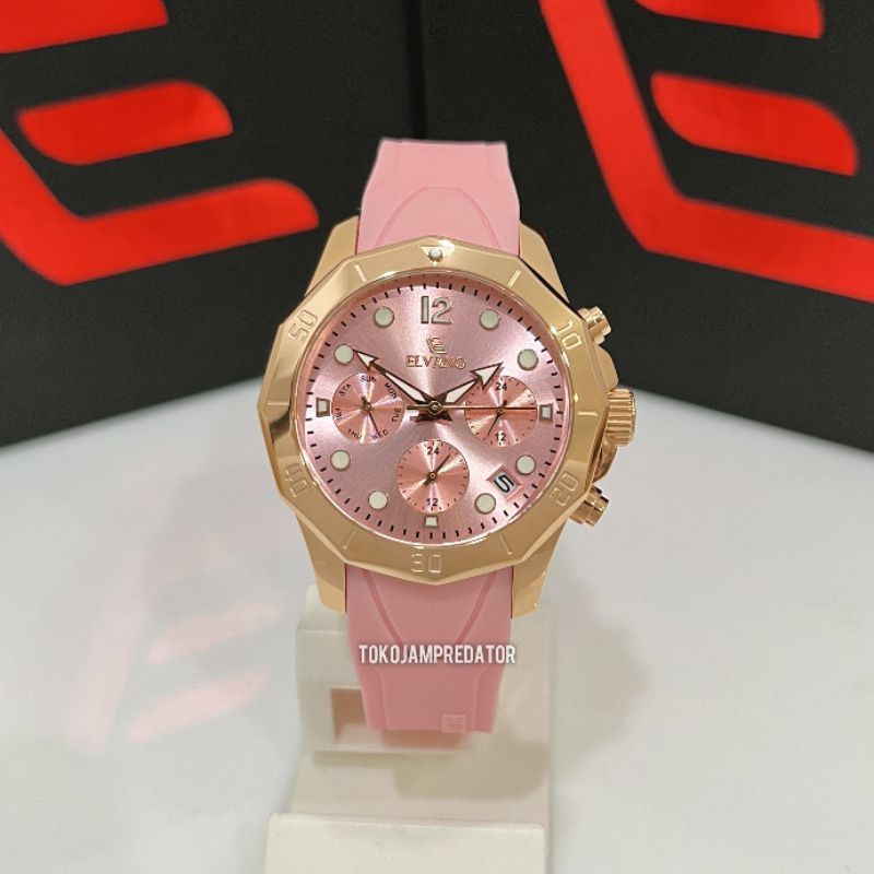 JAM TANGAN ELVANO WANITA EL9004LJ6-2PNK ORIGINAL