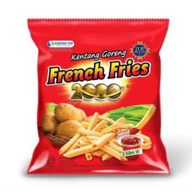 

Chiki french fries kentang / chiki kentang 2000 . 1pack isi 10pcs/28gr