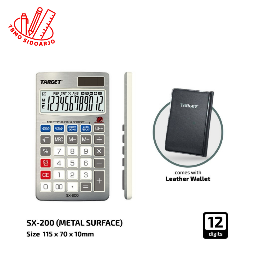 

TBMO Kalkulator Pocket Check & Correct Target SX-200