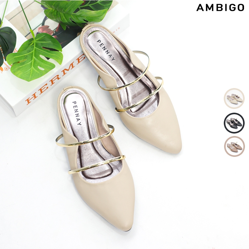 AMBIGO Sepatu Sandal Wanita Gretta Mules Heels 3 Cm