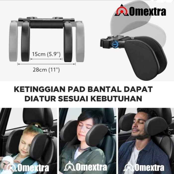 Bantal Omextra - Car Headrest Omextra - Car Sleep Headrest 3th Generation - Bantal Mobil Omextra
