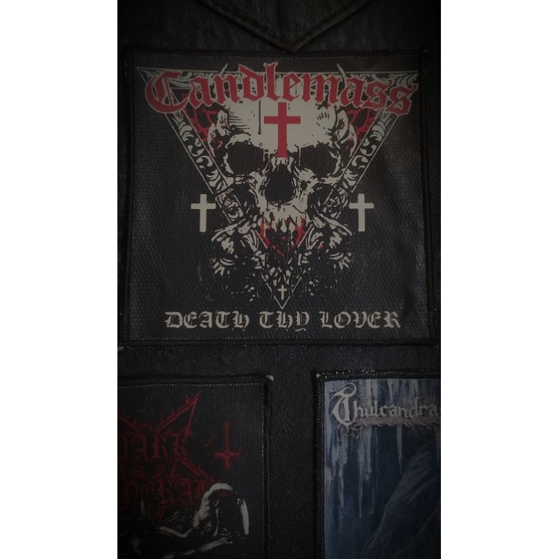 Woven patch black metal patch band black metal emblem assecories Candlemass 10 x 10