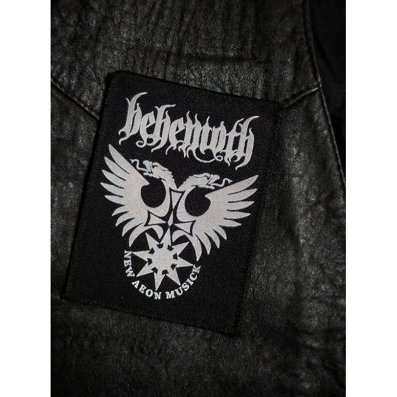 Woven patch black metal patch band black metal emblem assecories Behemoth