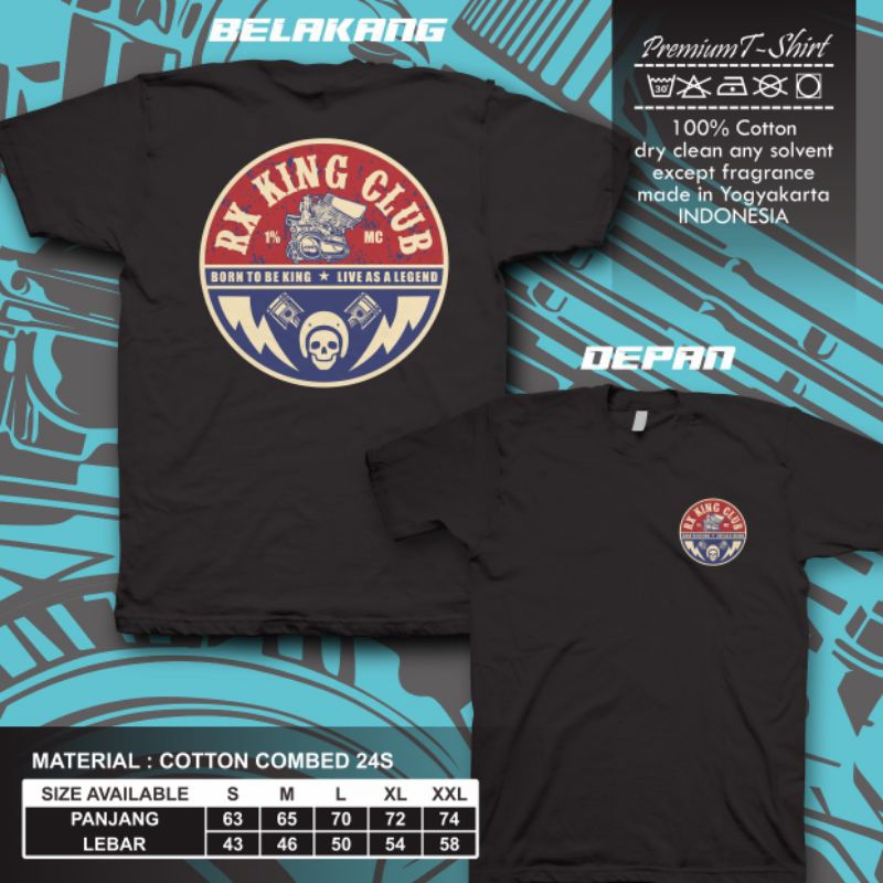 KAOS RX KING CLUB | UNISEX | PRIA/WANITA