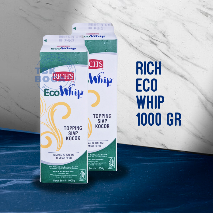 

Rich Eco Whip ( 1000 gr / 1 kg ) Whip Whipping Cream Krim Cair Liter Rich's Ecowhip