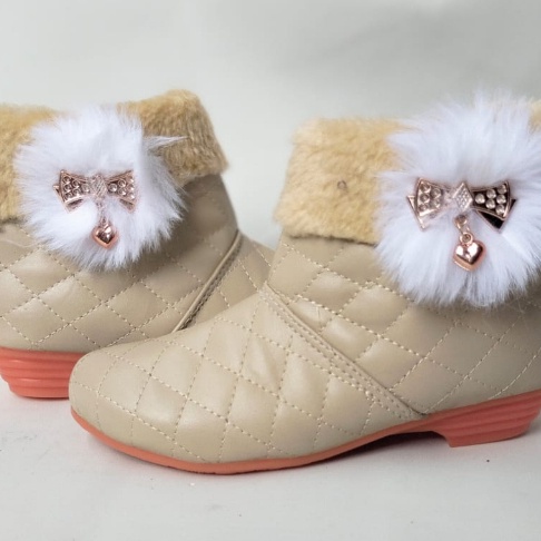 HJ6 sepatu boot anak perempuan bahan sintetis yang tahan lamasepatu boot hangat untuk musim dingin s