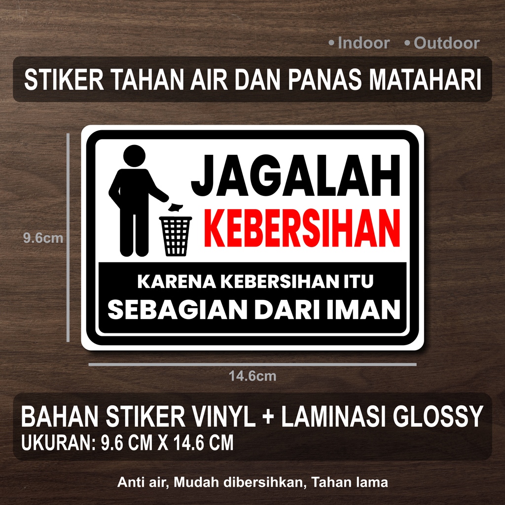 

STIKER JAGALAH KEBERSIHAN + LAMINASI GLOSSY