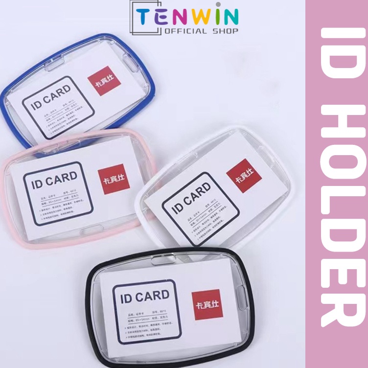 

Kejutan Baru ID Card HolderCard holder Acrylic bulat telurName Tag DIYID holderTenwin