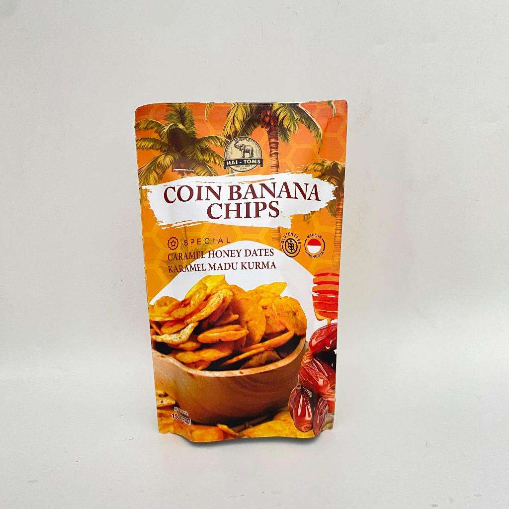 

Coin Banana Chips Special caramel honey dates keripik pisang karamel madu kurma 150 gram