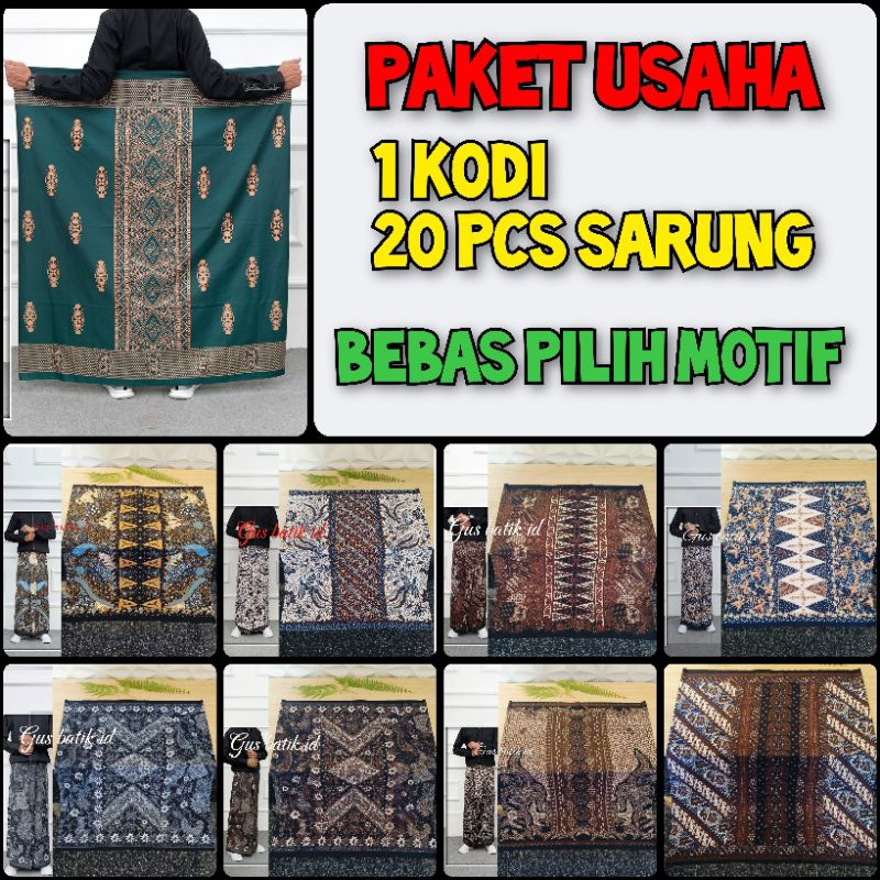 PAKET USAHA 1 Kodi Sarung Batik Dewasa Sarung Katun Sarung Gus Iqdam