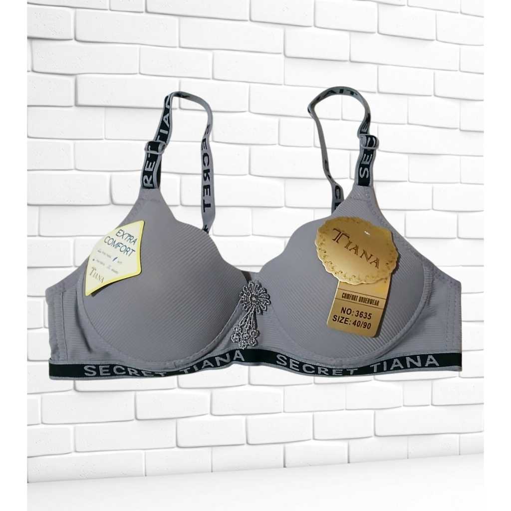 BH Tiana 3635 | Bra Cup A busa tipis tanpa kawat style salur gelombang