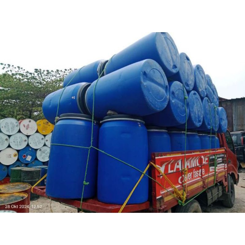 drum plastik kapasitas 200 liter/ tandon air/ drum air/jembung air/tempat pakan/ drum air/ kempu