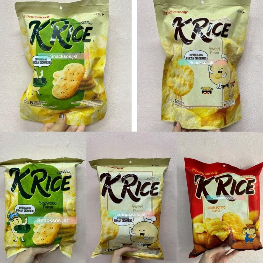 

DELFI ORION CRACKERS O'RICE K'RICE SEAWEED / SWEET Delfi Orion Krekers Beras Orice KRICE