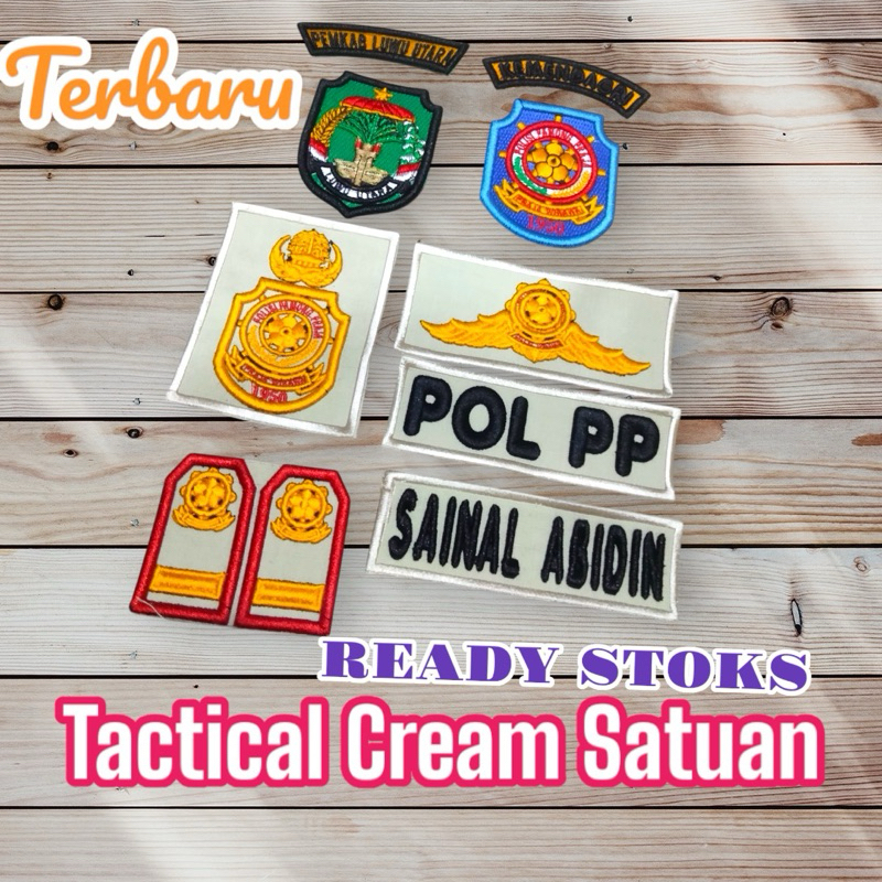 Bordir Cream Pol PP Timbul 3D