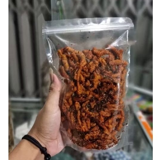 

Usus crispy extra pedas daun jeruk 500g gurih renyah 1kg