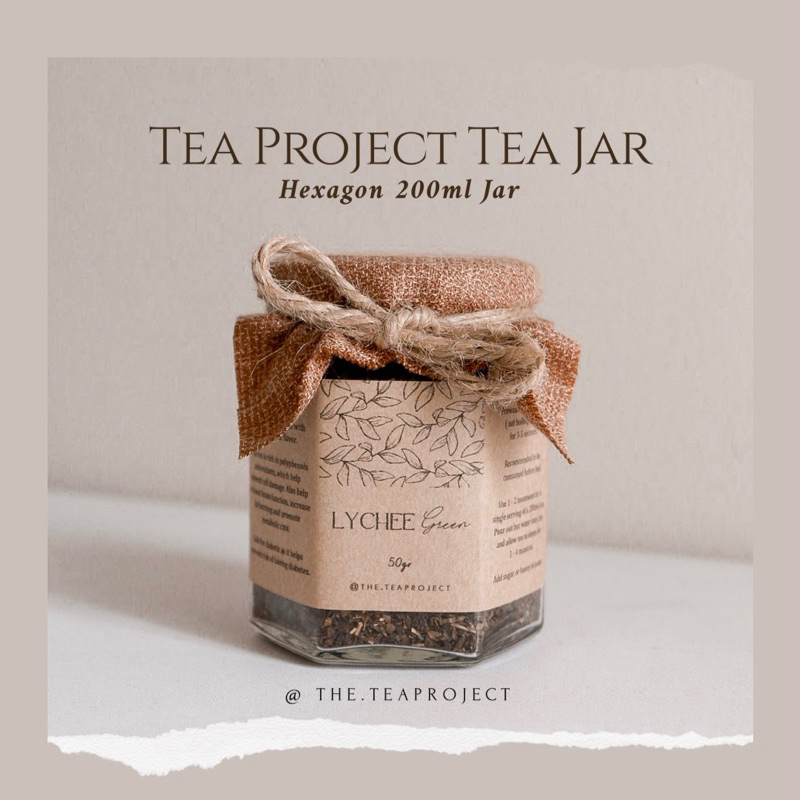 

[ NEW ] Tea Project Tea Jar • Hexagon 200ml Jar