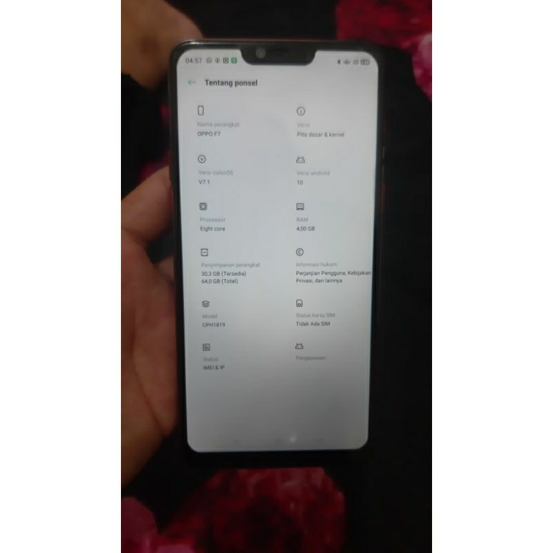 Oppo F7 4/64 Second Bekas
