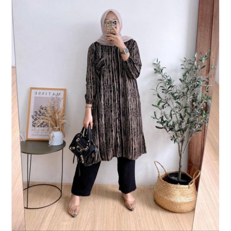 ZERMY SET TUNIK, SET TUNIK Rayon, set rayon mix cringkle, set tunik kulot, set cringkle