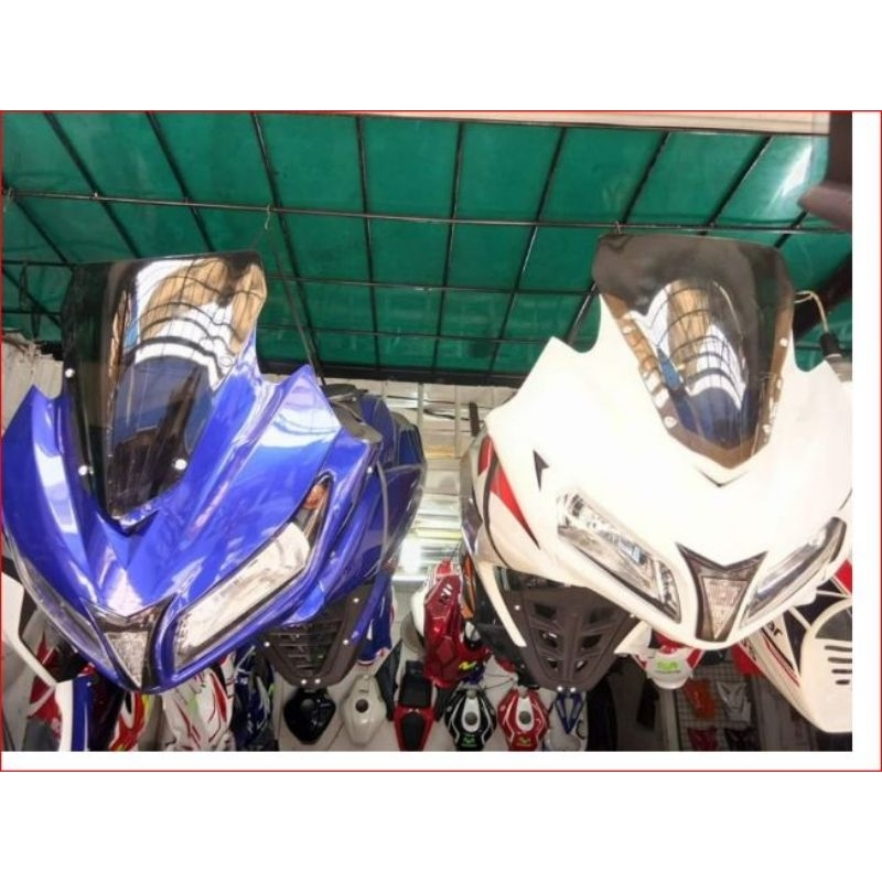 fairing model R25 untuk semua motor modif ,Vixion,CB150,M.pro,dll ada warna hitam,merah,putih,biru