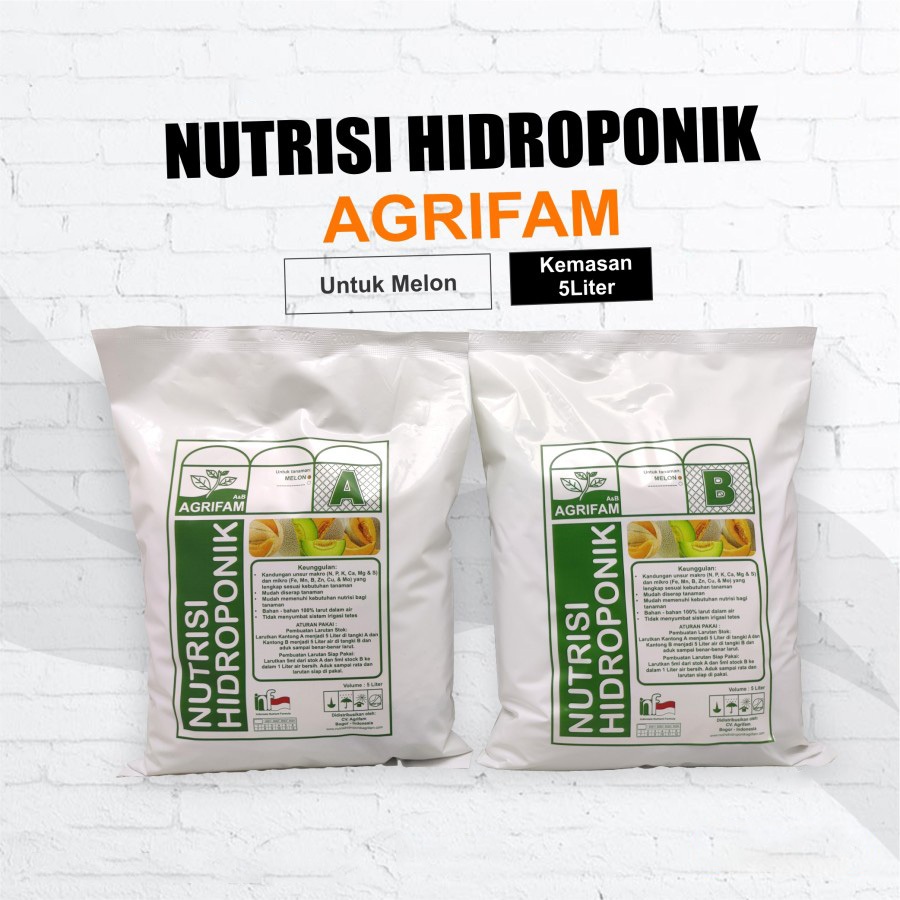 Nutrisi ab mix - ab mix hidroponik - ab mix melon 5 liter 1000 liter air