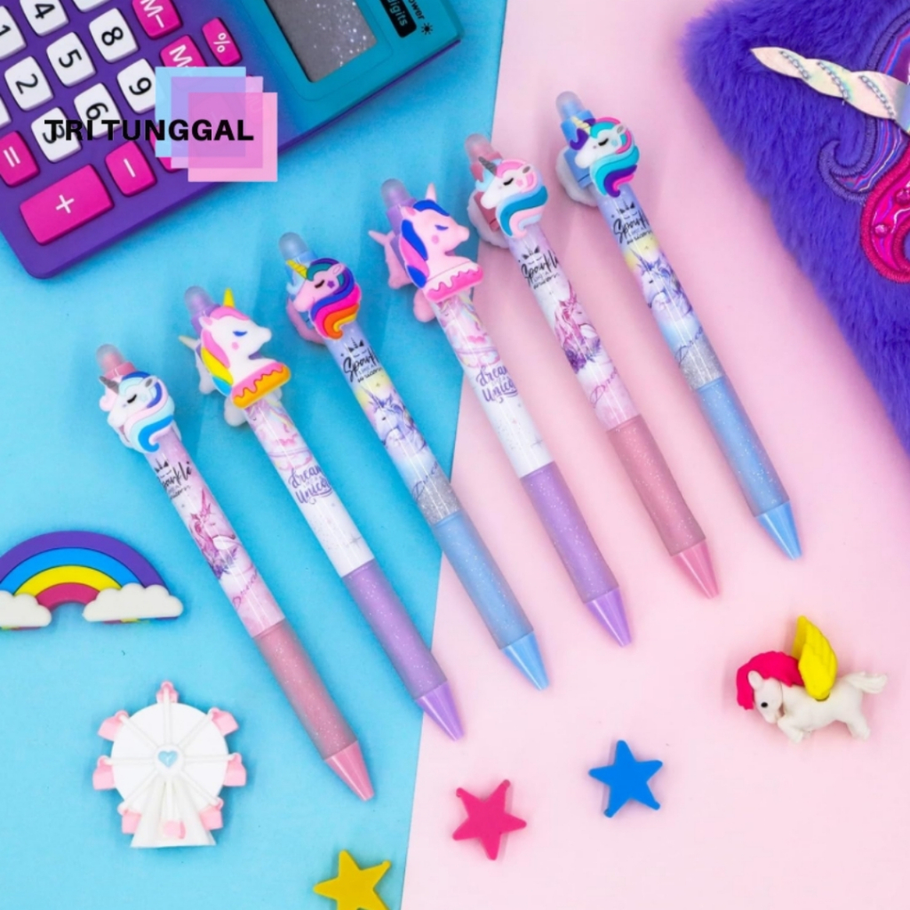

Set 6pcs ERASABLE PEN UP029 Merk VEST Pulpen Karakter Tinta Gel Bisa Dihapus Bolpoin Lucu Mainan Diputar Unik Pereda Penghilang Stres Alat Tulis Anak Sekolah Cewek Cowok ATebal Hadiah Kado Ultah Penghapus Hapus Pena Bola Unicorn Tri Tunggal Malang
