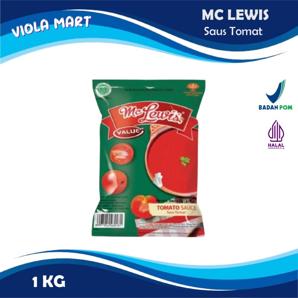

MC LEWIS Tomate Sauce 1kg / Saus Tomat {Tersedia Harga Grosir}