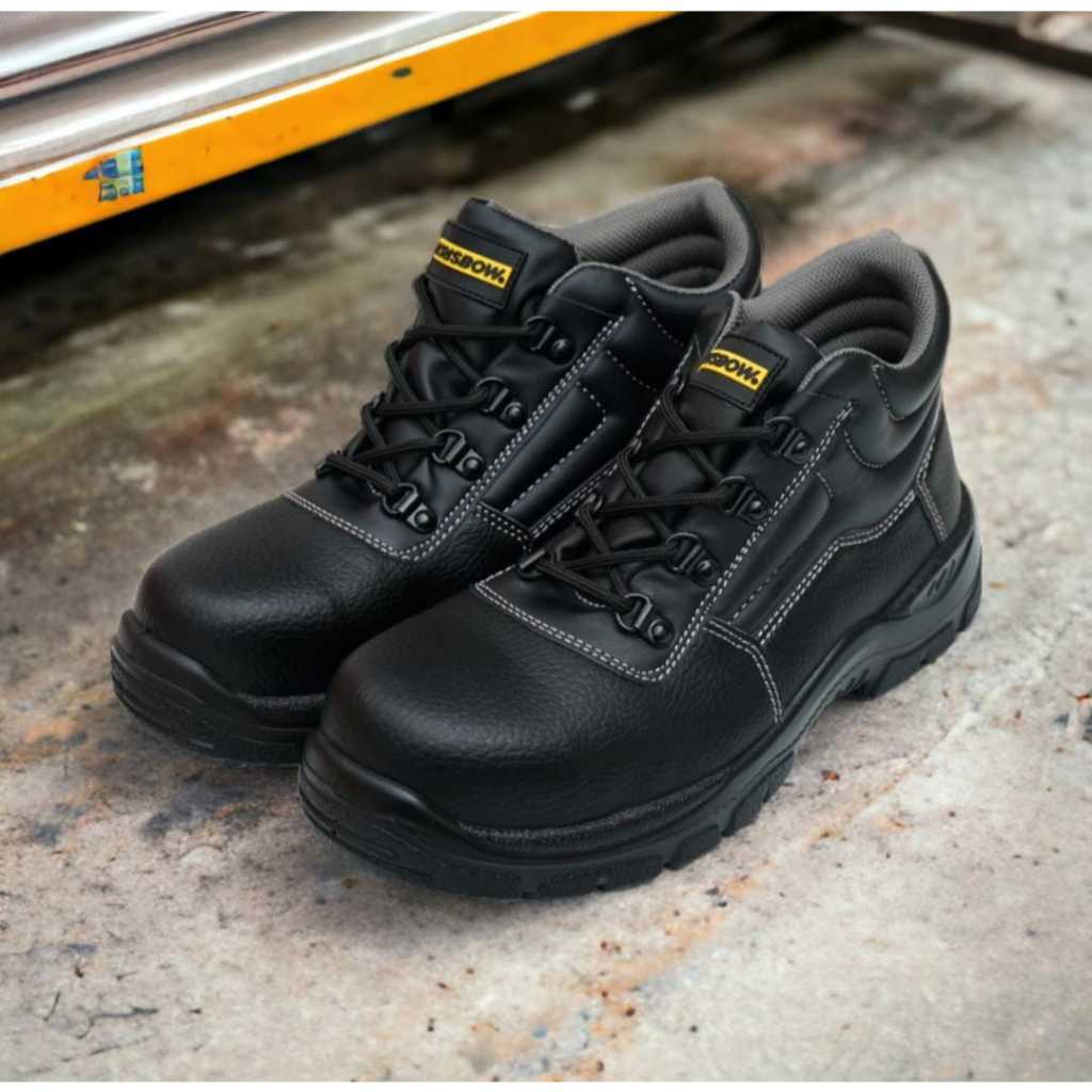 Krisbow Sepatu Safety Shoes Hercules Hitam - Sepatu Pengaman Kerja Hercules Hitam