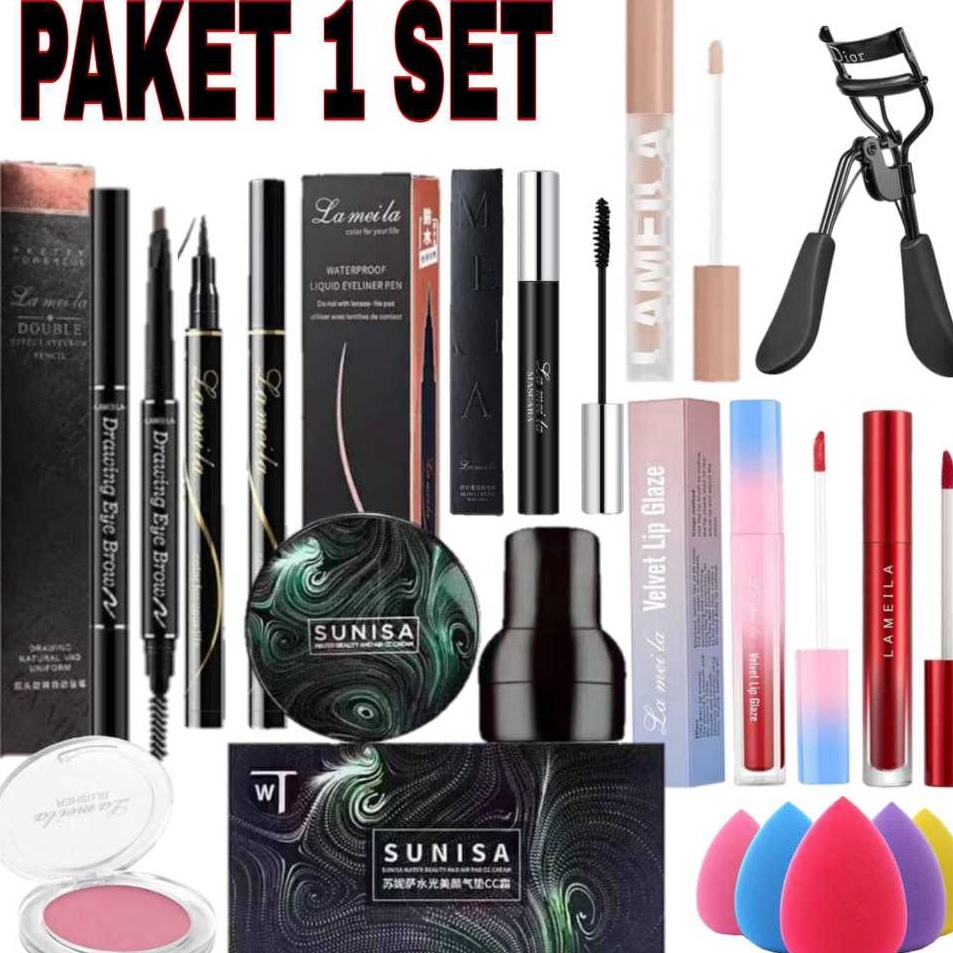 Kirim Langsung  Paket Kosmetik Lengkap 1 Set Sunisa Bedak Glowing  1 In 1  Paket Kosmetik 1 Set Mura