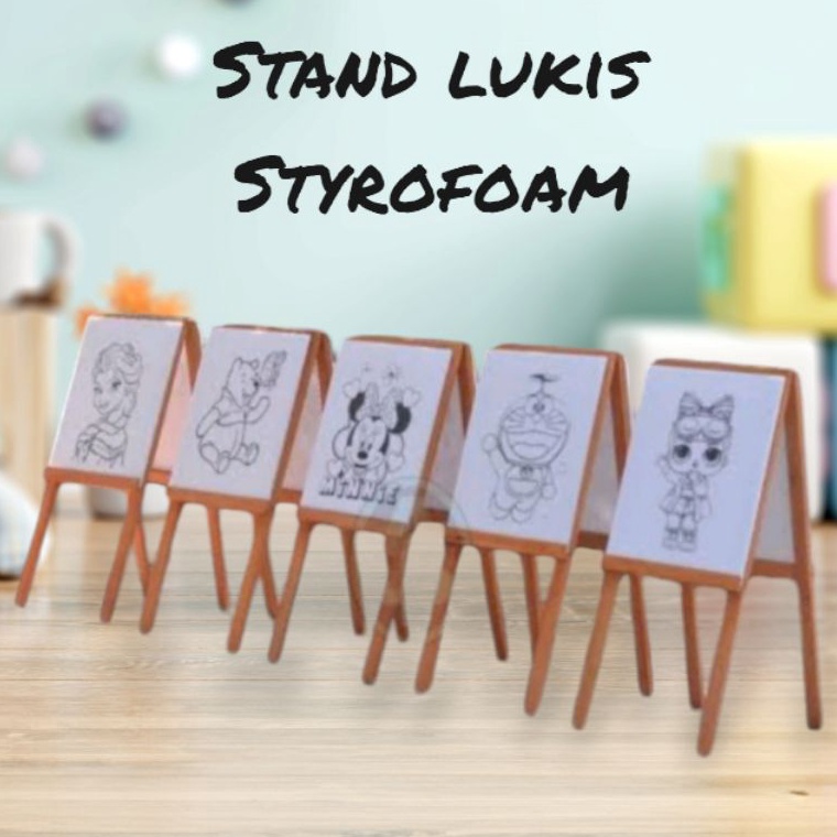 

New Stock Meja lukis stand melukis 2 sisi from styrofoam bergambar 33x5