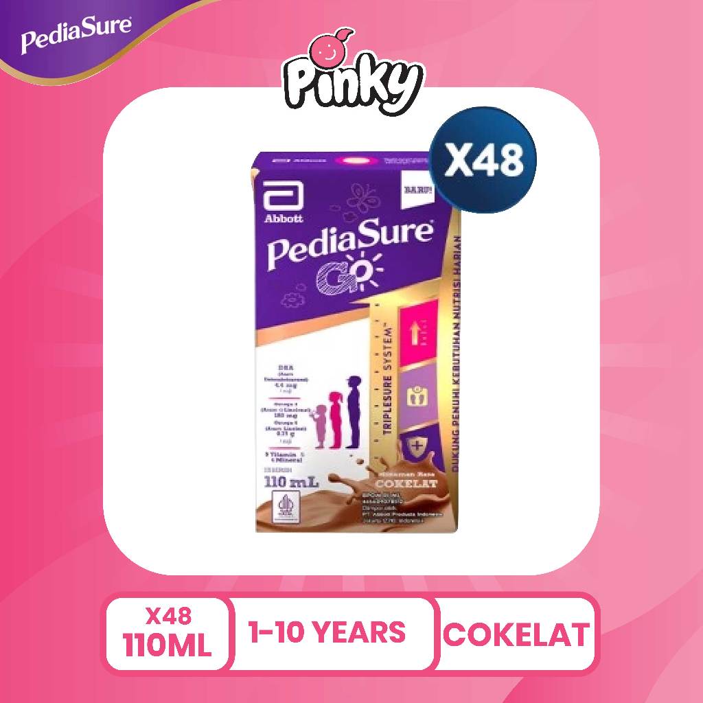 

Pediasure Go Cokelat Formula UHT 48x110ml Pinky Kids Store