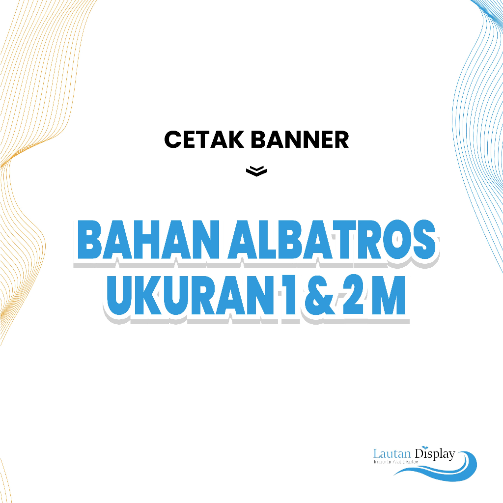 Cetak Stiker Vinyl Albatros Print Sticker Banner Albatros Laminasi Glossy Doff Meteran Custom Desain