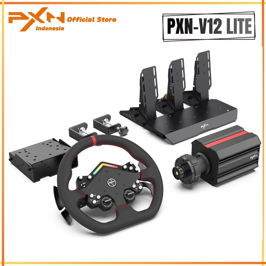 PXN V12 Lite Real Servo Direct Drive Force Feedback Steering Wheel
