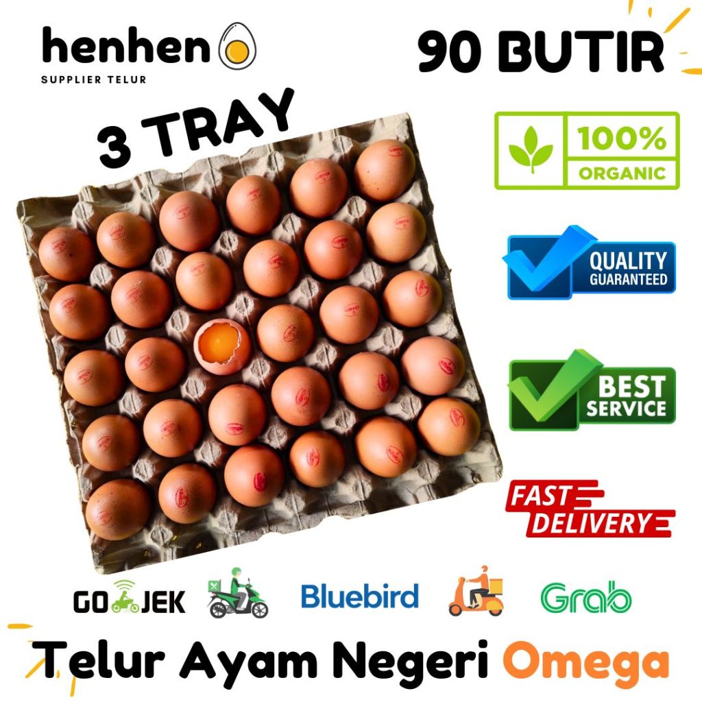 

TELUR AYAM NEGERI OMEGA ORGANIK 90 BUTIR / 3 TRAY HENMART