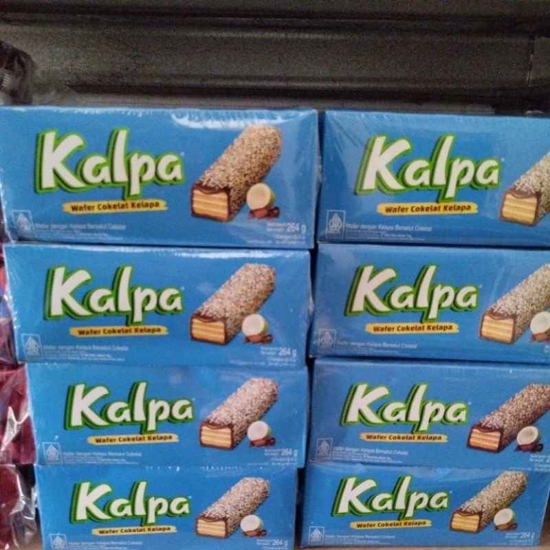 

kalpa wafer cokelat kelapa 1pak isi 12pcs 22gr