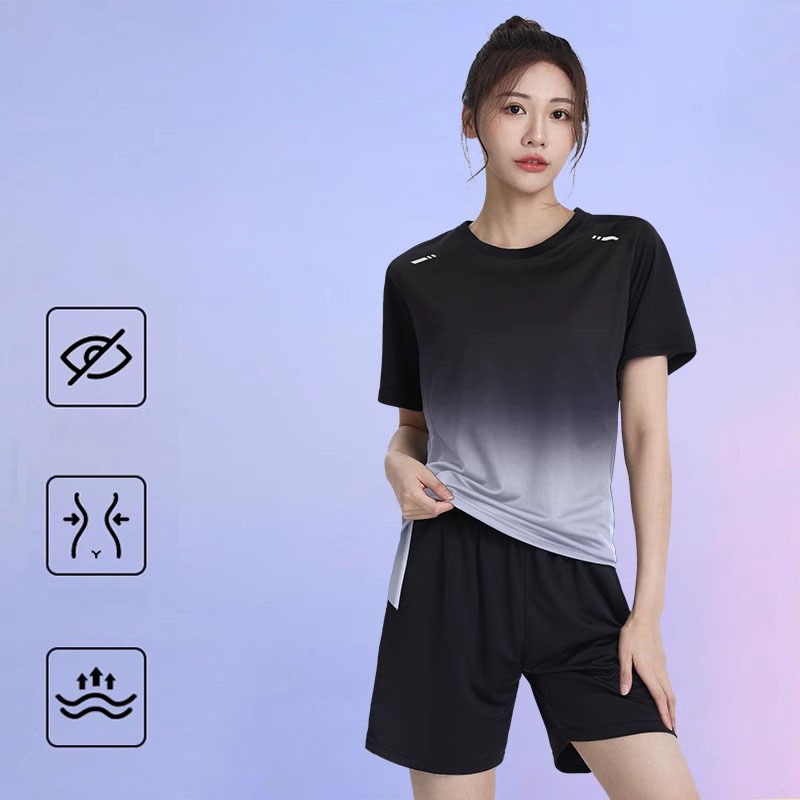 Baju olahraga lari wanita gym set Terbaru Sport Badminton Senam Lari Renang Bersepeda fashion wanita