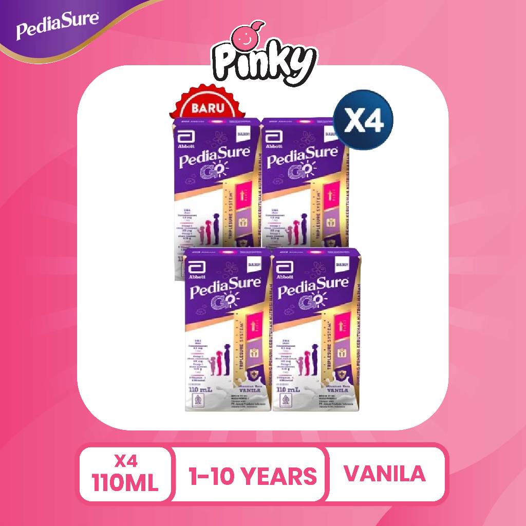 

Pediasure Go Vanila Susu UHT 4x110ml Pinky Kids Store