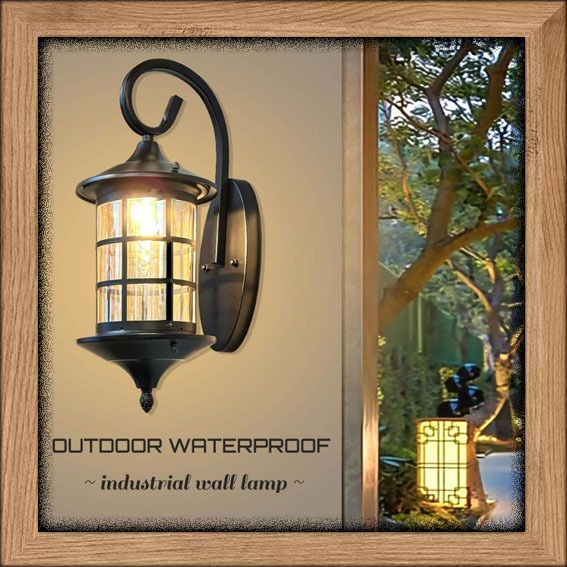 Lampu hias dinding taman industrial vintage retro garden OUTDOOR WATERPROOF classic modern minimalis