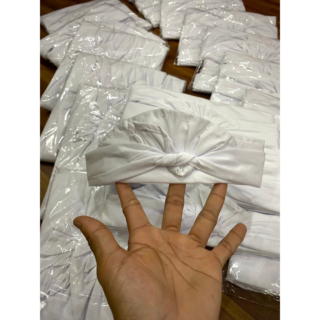 Udeng Sibak Putih Rimpit Jadi