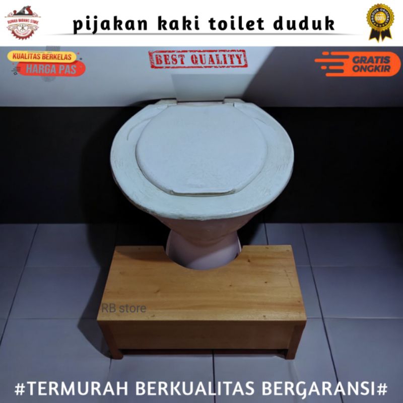 pijakan kloset duduk pijakan WC duduk kayu pijakan kaki toilet duduk jongkok toilet alas kaki kloset