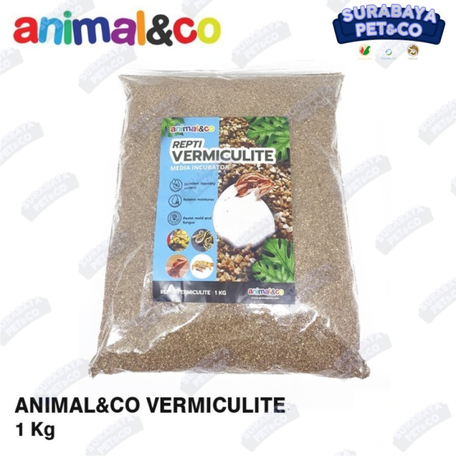 Animal&Co Repti Vermiculite Substrate 1kg Media Inkubator Reptil Telur Kura Premium Import - Surabay