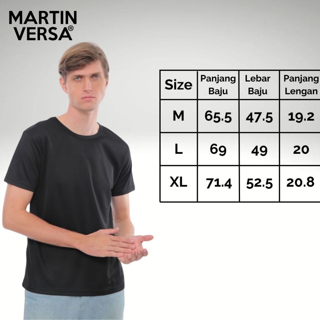 MARTIN VERSA Kaos polos Lengan Pendek Unisex 007