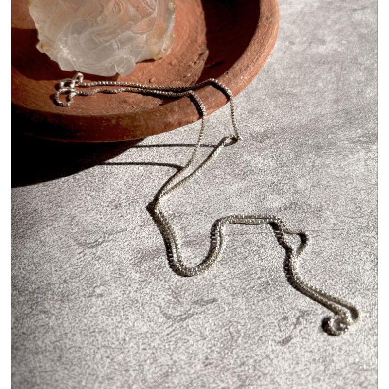 Kalung Rantai Perak 925 | Kalung Pria Wanita | Pendant | Silver 925 Box Chain necklace