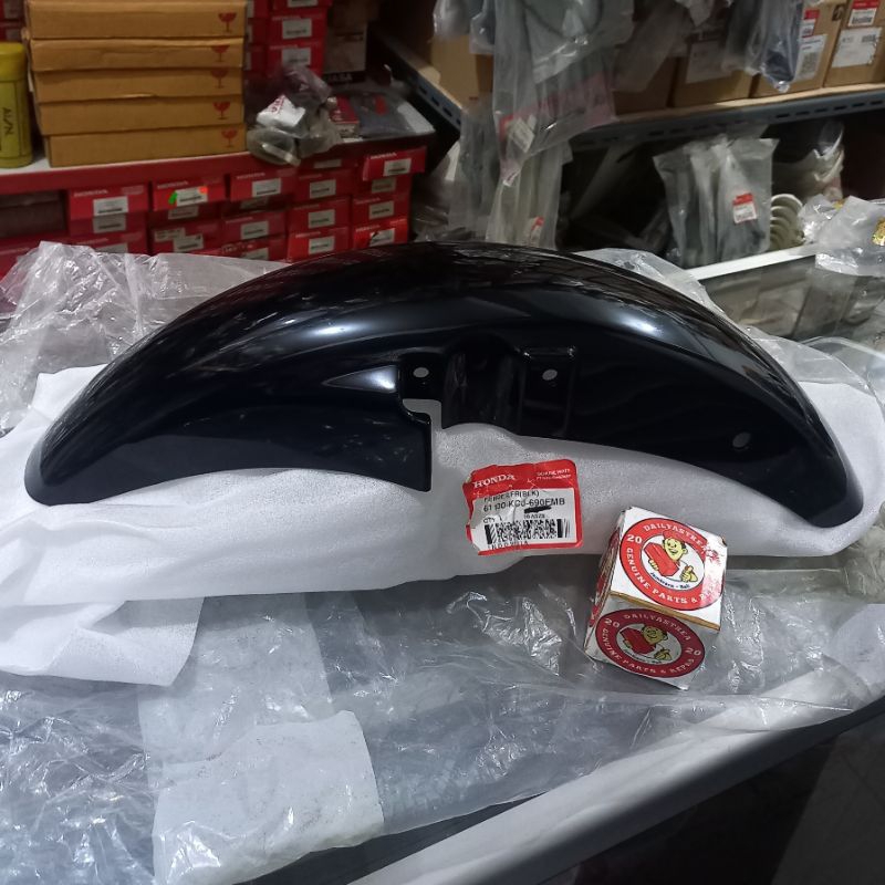 SAYAP SLEBOR SPAKBOR DEPAN HITAM HONDA TIGER 2000 LAWAS LAMA ORIGINAL AHM 61100-KCJ-690FMB